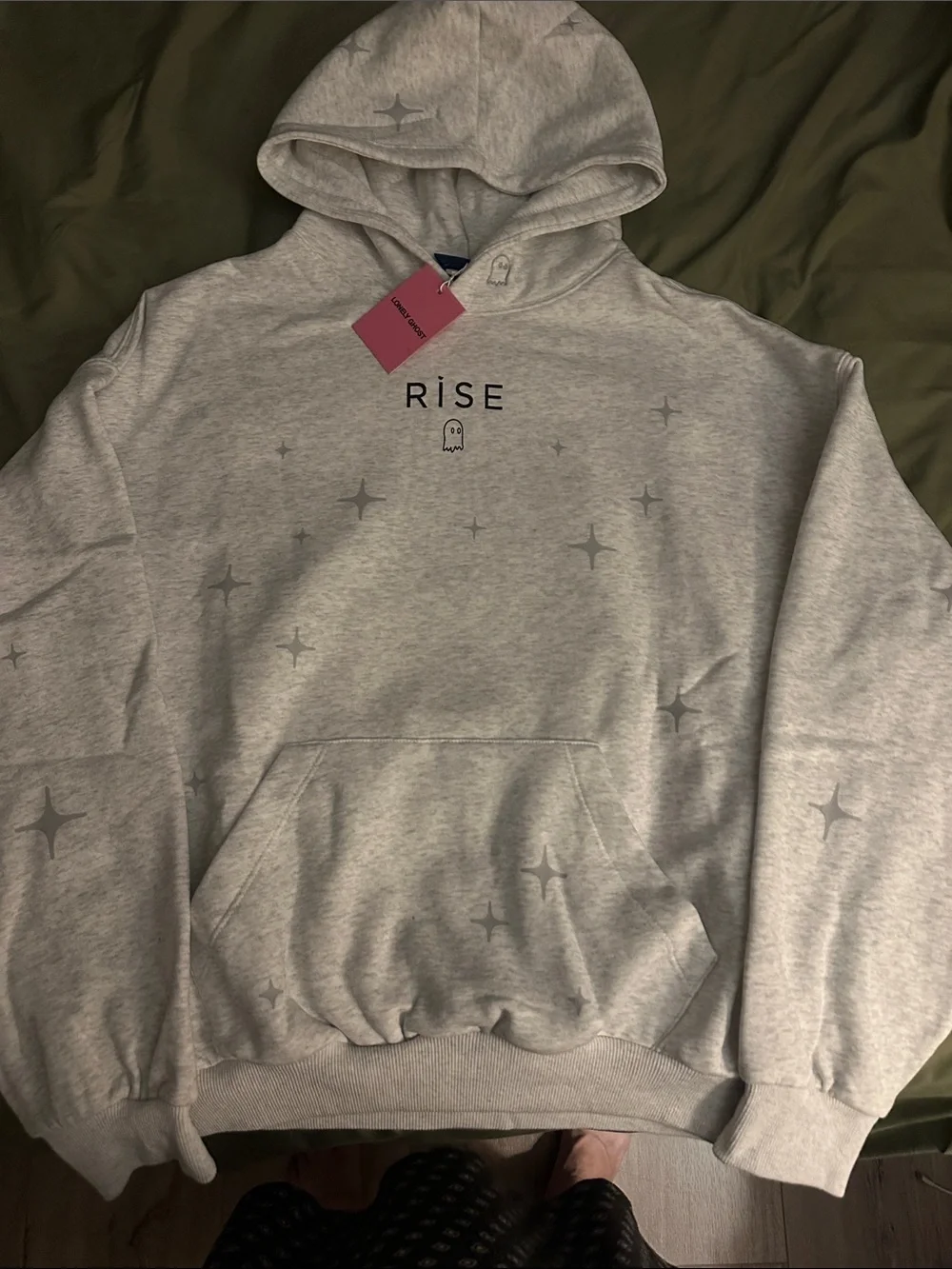 Uni sex Light Gray Graphic Hoodie